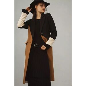 Anthropologie Avec Les Filles | Chic Wavy Colorblock Coat ~ Small